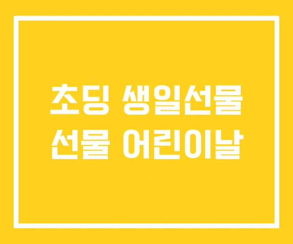초딩 생일선물 선물 어린이날 초딩 생일선물 선물 어린이날