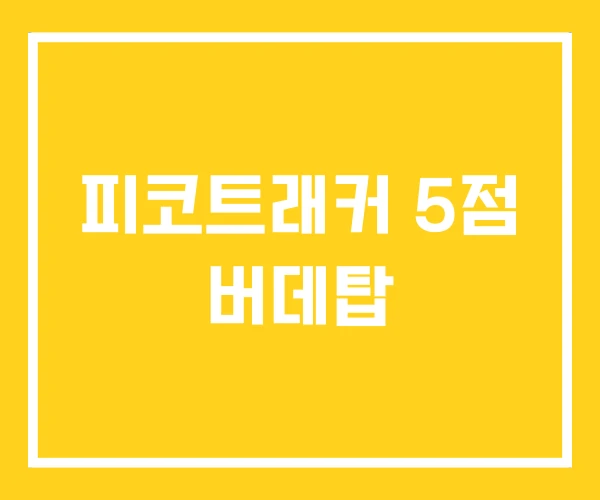 피코트래커 5점 버데탑 피코트래커 5점 버데탑