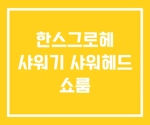 한스그로헤 샤워기 샤워헤드 쇼룸